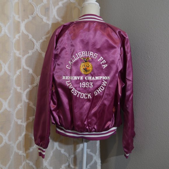 Vintage Other - Vintage 1990s Dusty Rose Agriculture Bomber Jacket